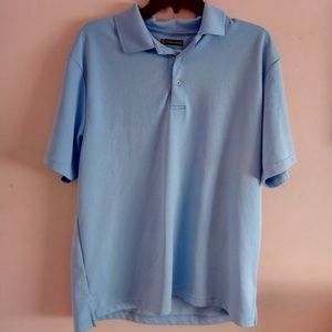 PGA TOUR MENS AIRFLUX SIZE LARGE LIGHT BLUE POLO